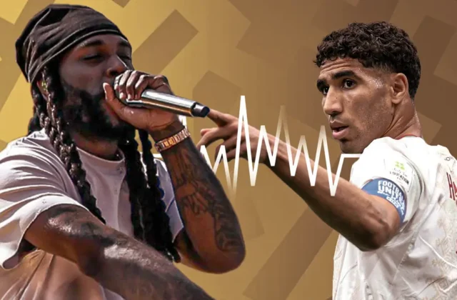 Burna Boy and Hakimi at the FIFA World Cup