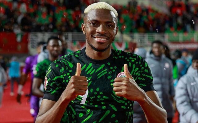 Victor Osimhen for the Nigerian Super Eagles