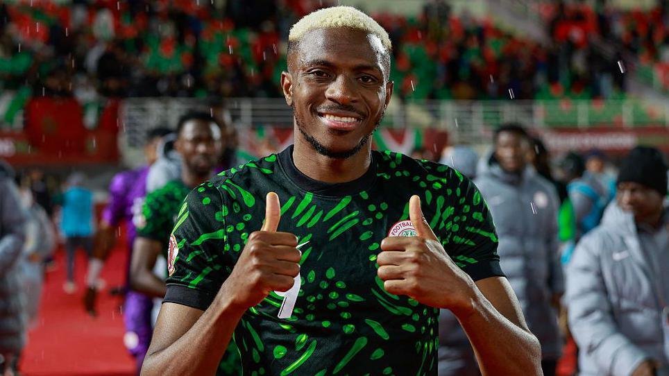 Victor Osimhen for the Nigerian Super Eagles